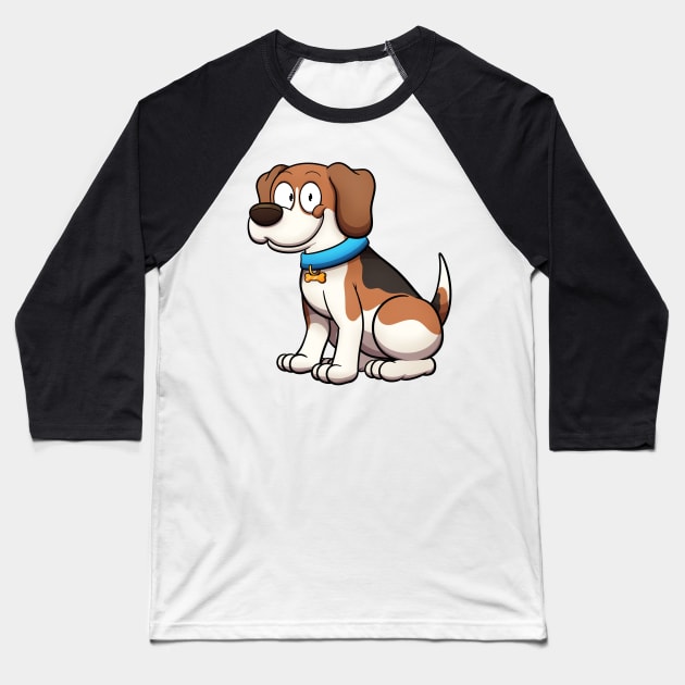 Beagle Dog Baseball T-Shirt by TheMaskedTooner